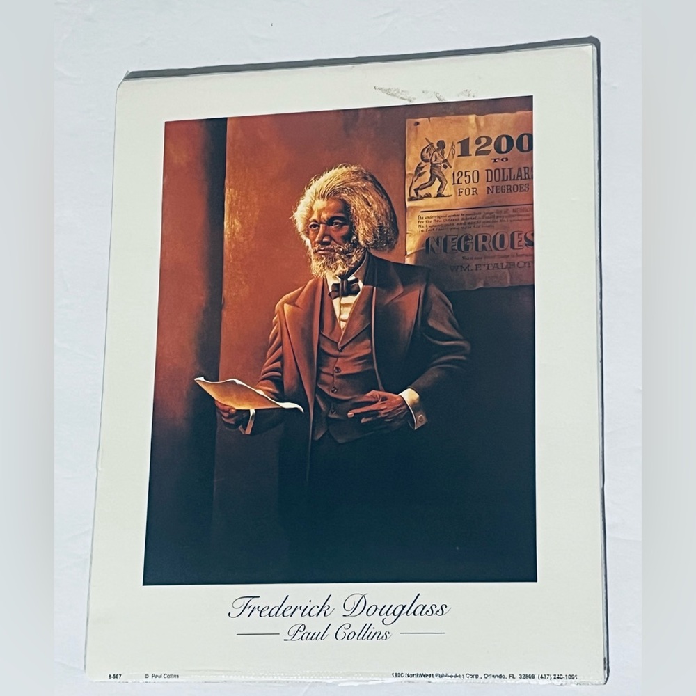 Frederick Douglass by Paul Collins 8”x10” Print Copy For Framing In Plastic Wrap